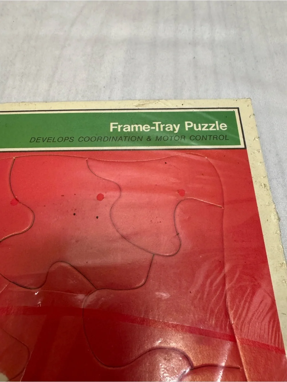 Vintage 1972 Busy Santa Whitman Tray Frame Puzzle 12 Piece #4528 USA Cello Wrap